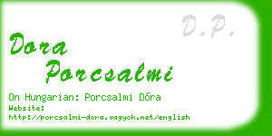 dora porcsalmi business card