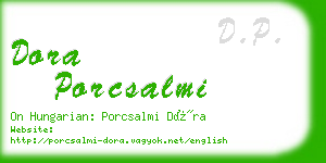 dora porcsalmi business card